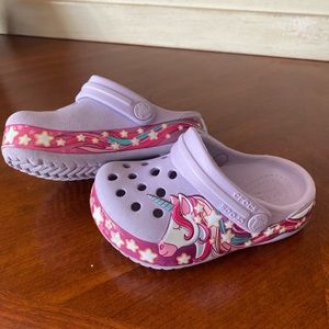 Crocs with Unicorn and Stars